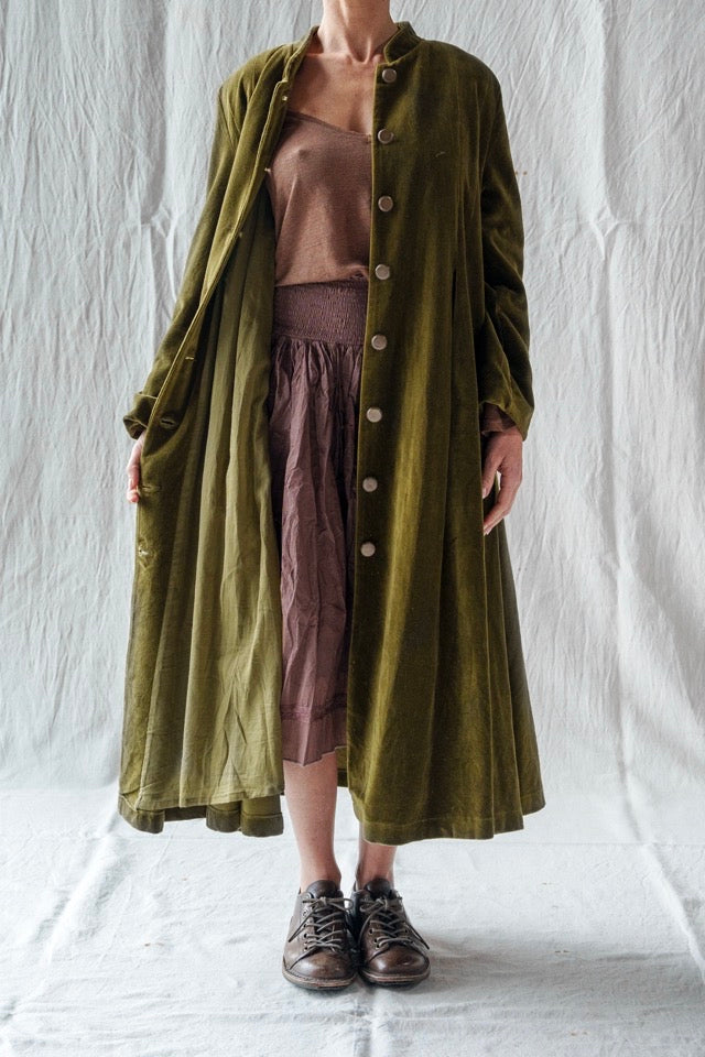 Les Ours Mae Coat Green Velvet PRE-ORDER