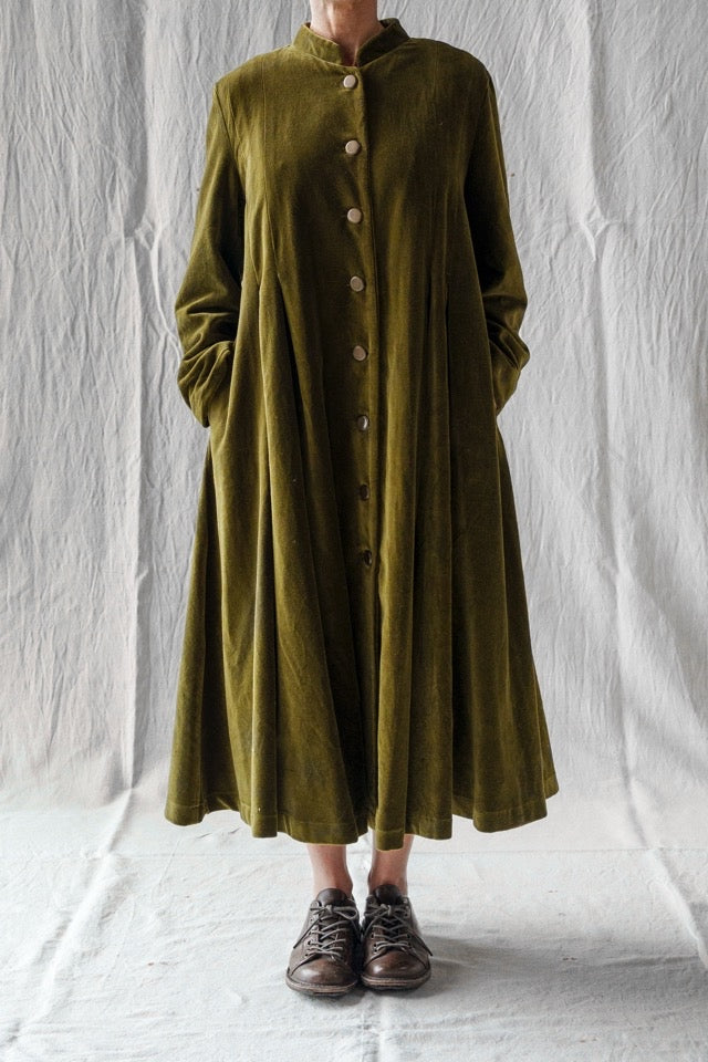 Les Ours Mae Coat Green Velvet PRE-ORDER