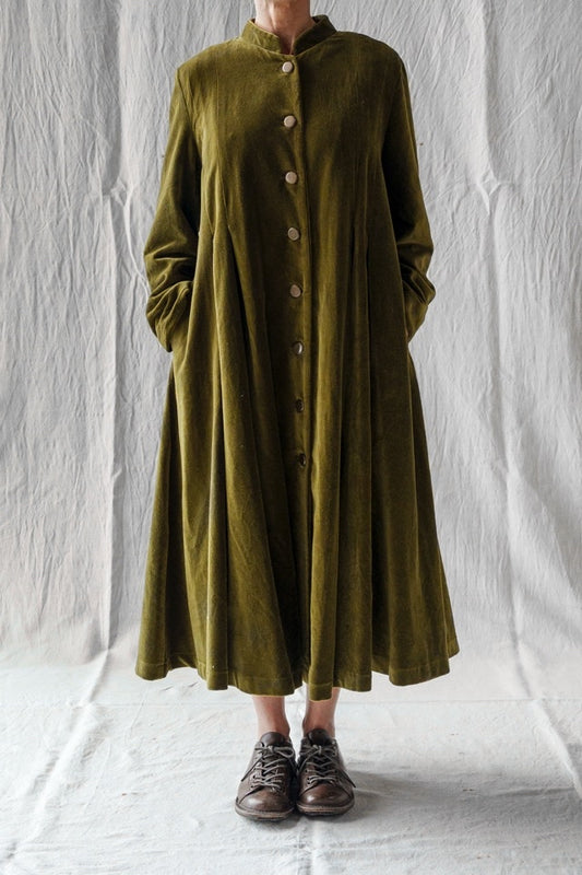 Les Ours Mae Coat Green Velvet PRE-ORDER