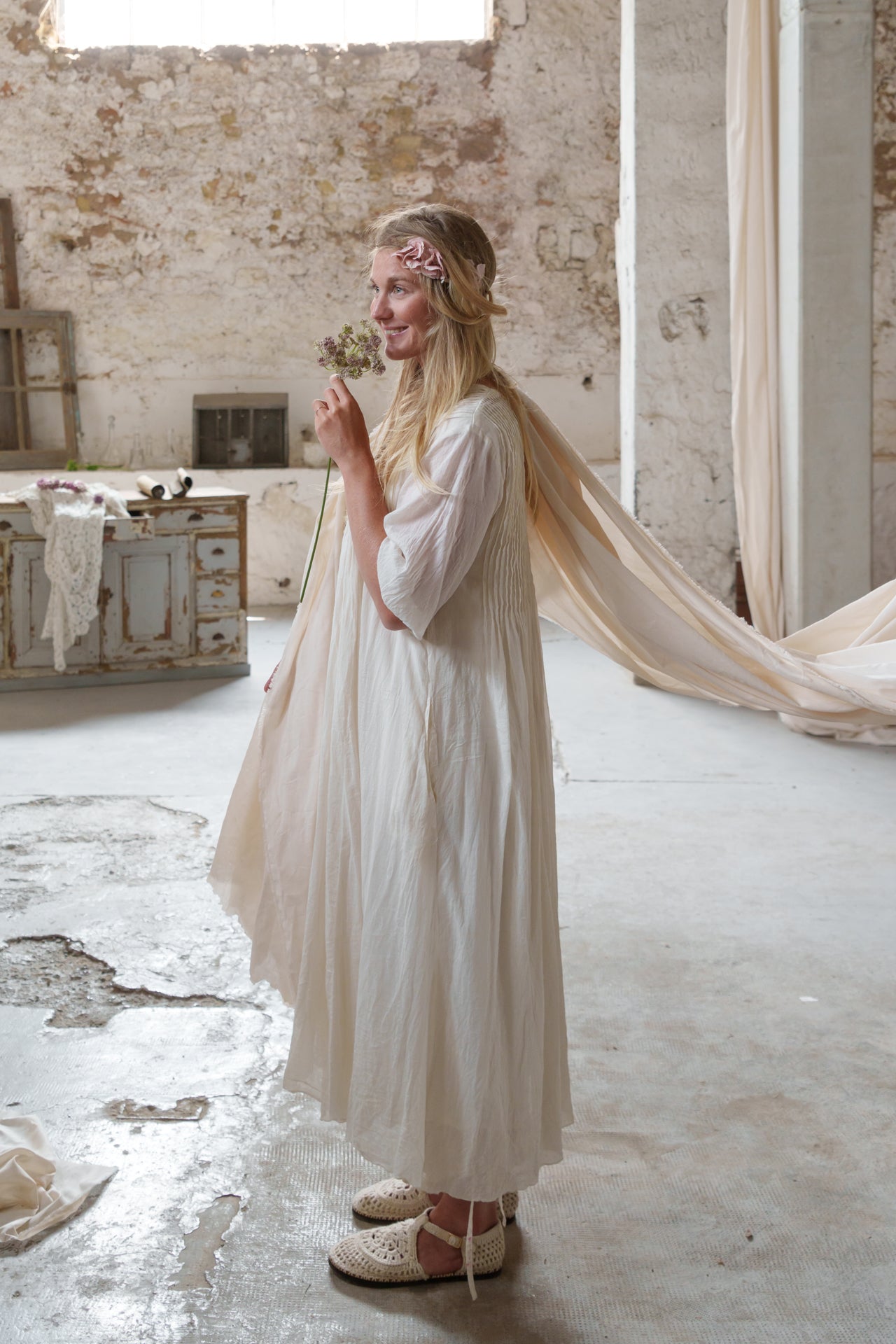 Les Ours Masa Dress Ecru