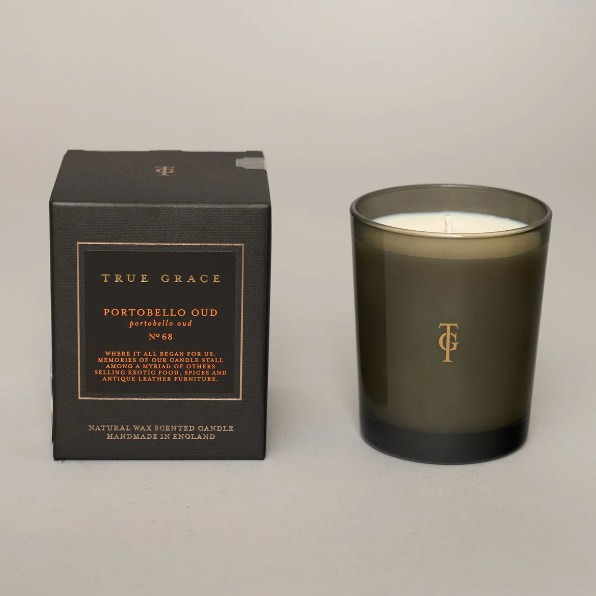 True Grace Candle: Portobello Oud