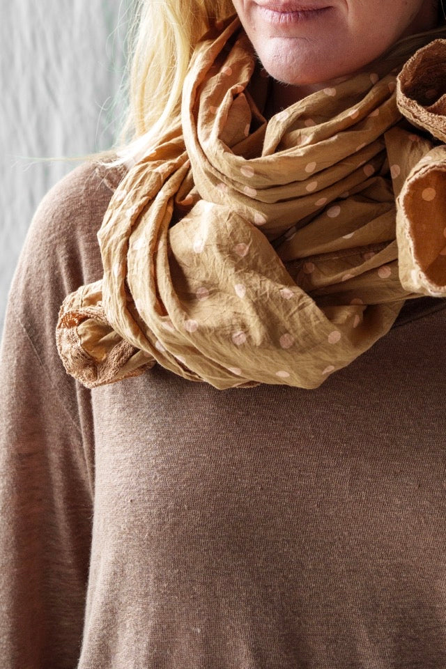 Les Ours Pauline Scarf Rose Dots PRE-ORDER