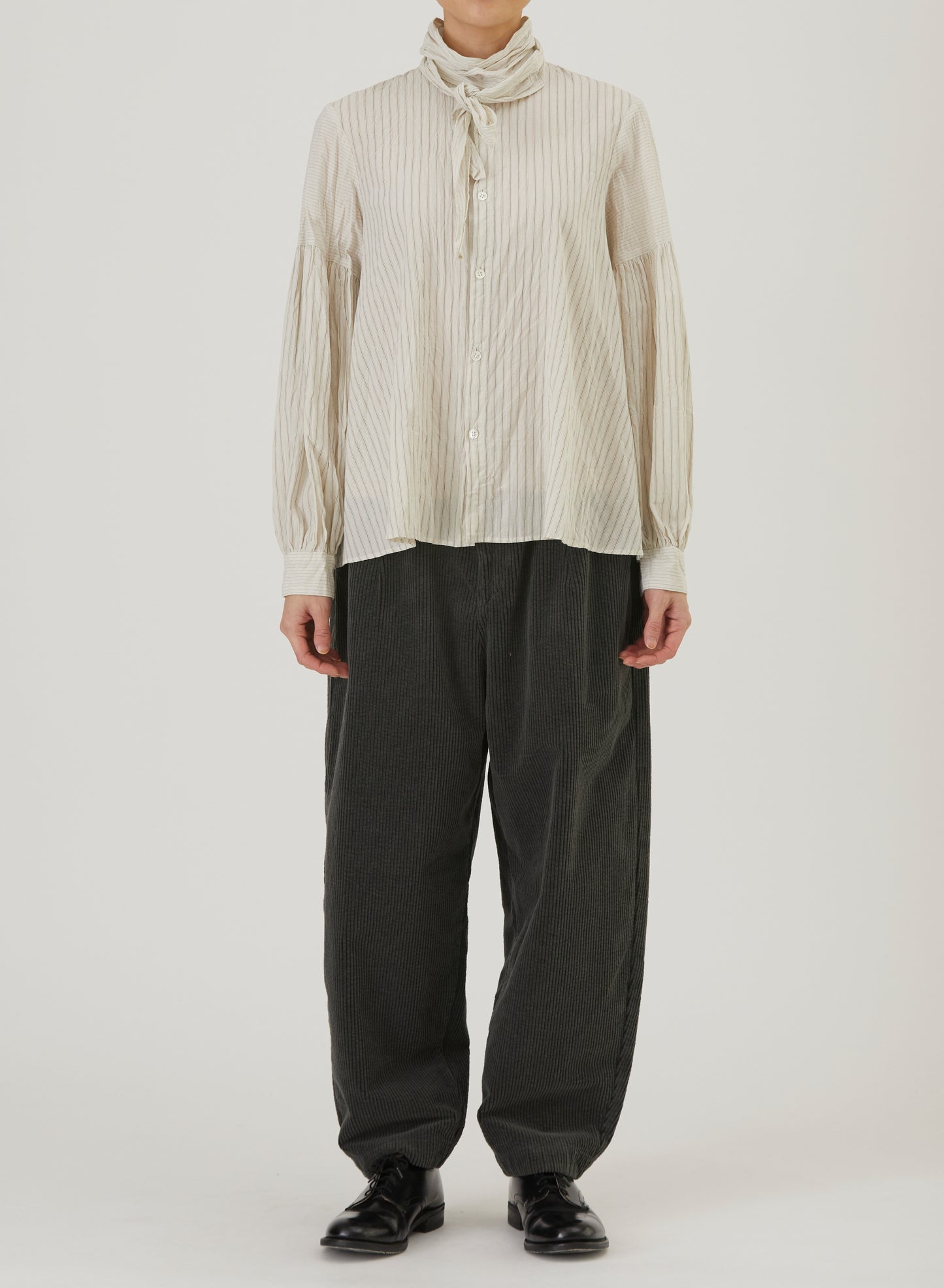 Pas De Calais 6856 Stripe Bow Blouse Ivory