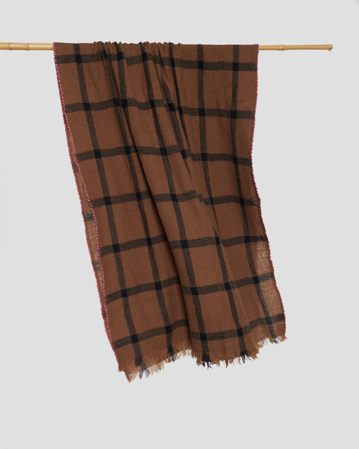 Lovat & Green Yiadom Scarf Brown