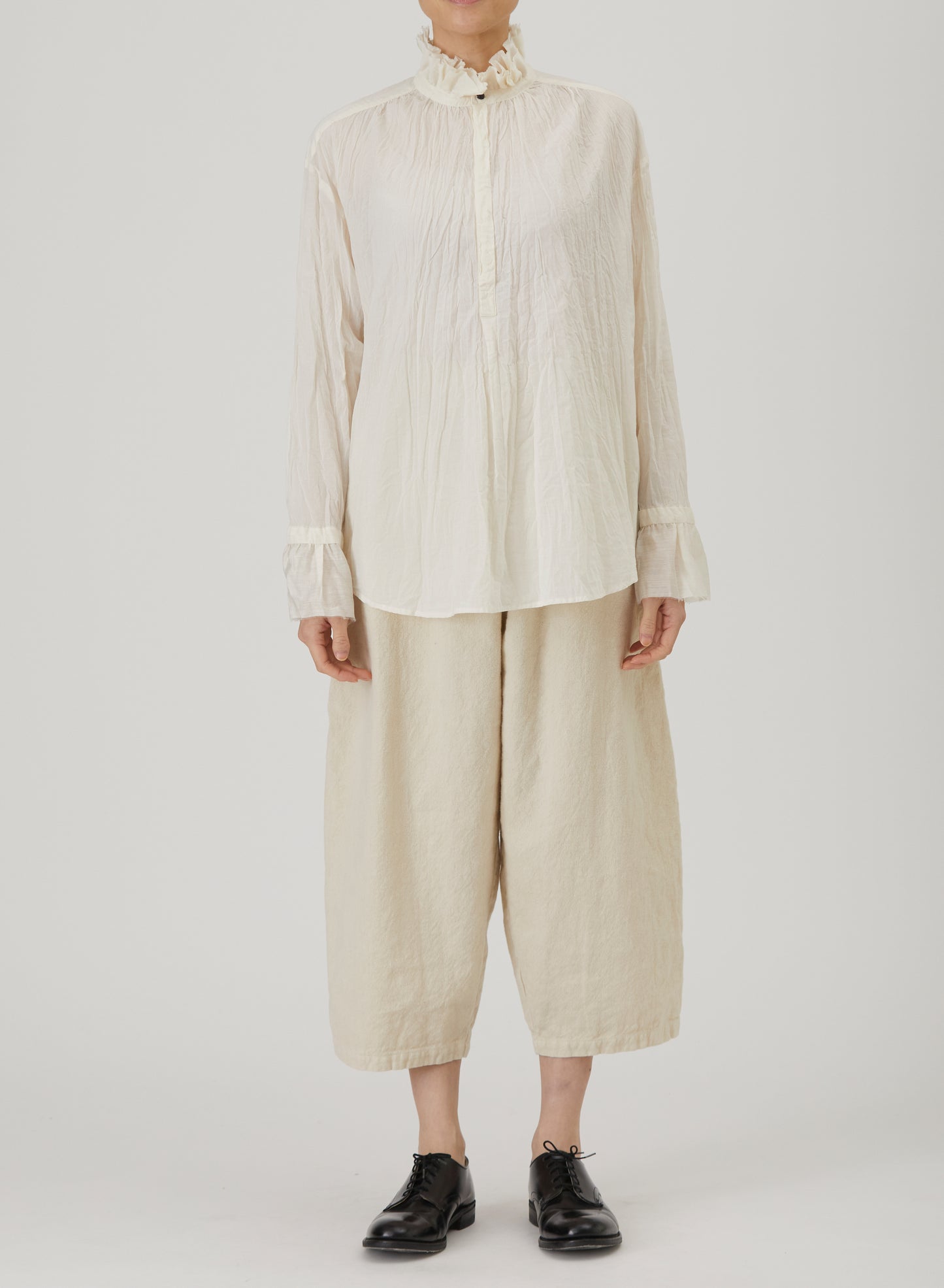Pas De Calais 6862 Ruffle Blouse Natural PRE-ORDER