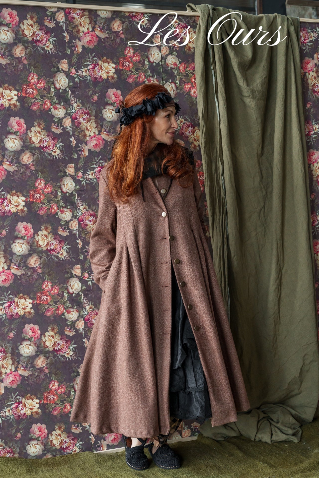 Les Ours Mae Coat Chevron PRE-ORDER