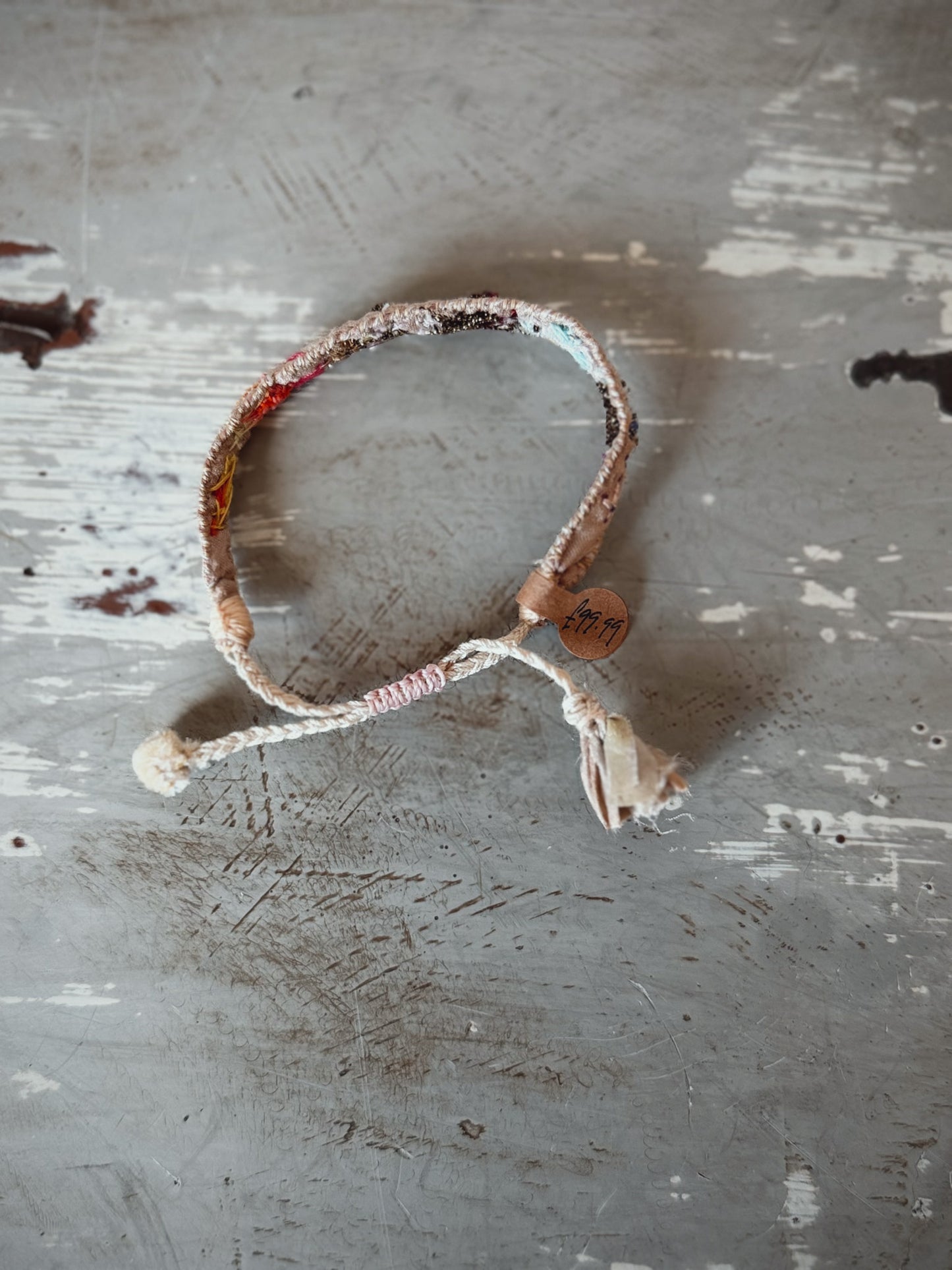 Antomoon Embroidered Silk Bracelet No.7