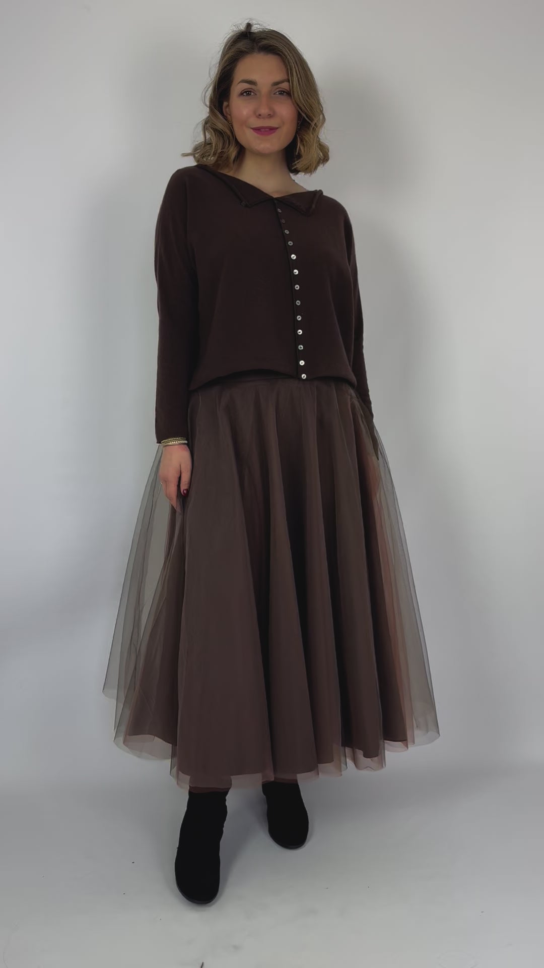 新品タグ付 Lig. tulle skirt Brigitte Skirt in Emerald Flocked Dot Tulle – Ivy City Co