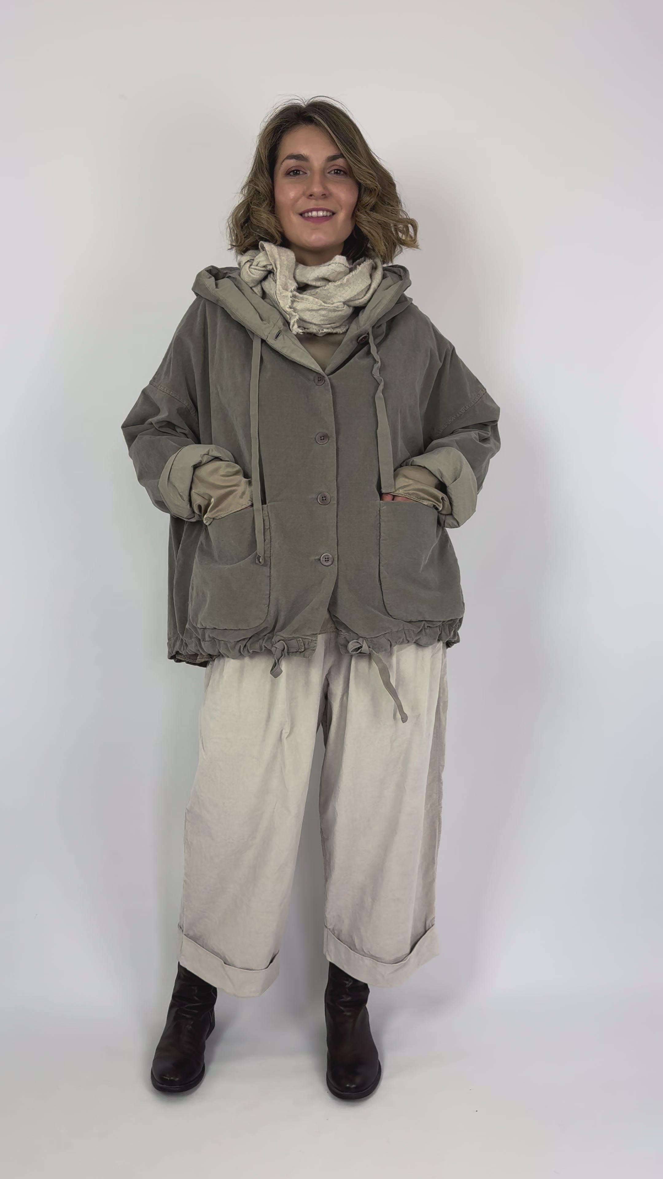 Album di Famiglia 4346 Hooded V Jacket Glace – Cordelia James